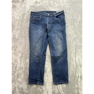 Buffalo Jackson Straight Stretch Mid Rise Jeans Mens Sz 36x30  Blue Guys Grunge